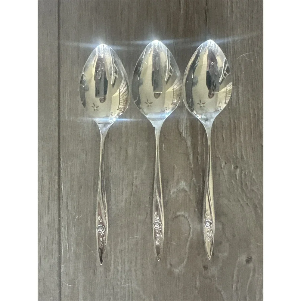 3‎ Oneida My Rose Place Oval Soup Spoons Community Stainless Flatware